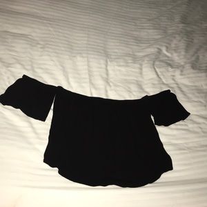 Forever 21 Black Crop Top Shirt
